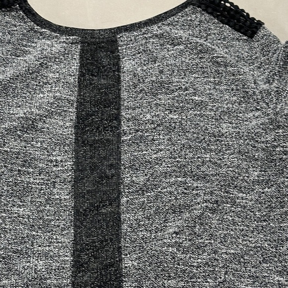 Charming Charlie grey with black pullover sweater, Cotton lace trim, size M - Picture 5 of 10